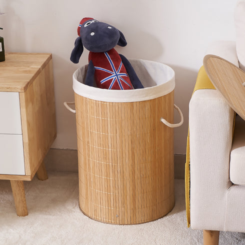 Bamboo Folding Laundry Basket
